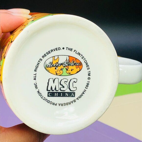 Vintage 1993 The Flintstones Pebbles Bamm-Bamm Coffee Mug, Valentine Day Gift - Picture 6 of 10